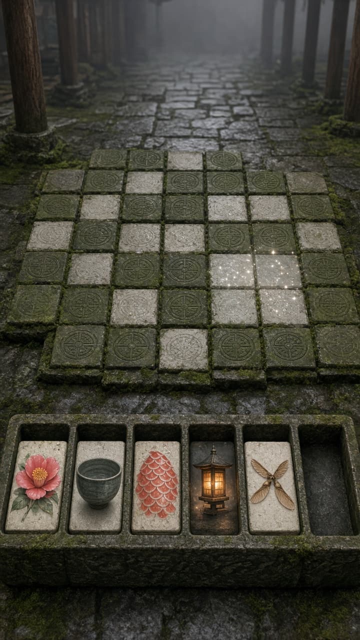 Mid-garden board with a nearly full match queue