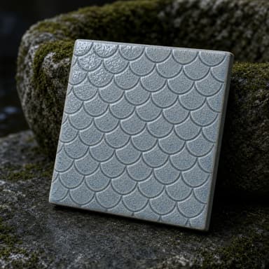 Koi-scale tile
